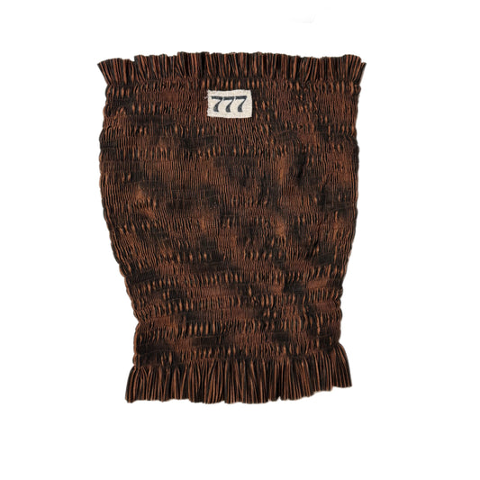777 Shirred Tube Top Brown